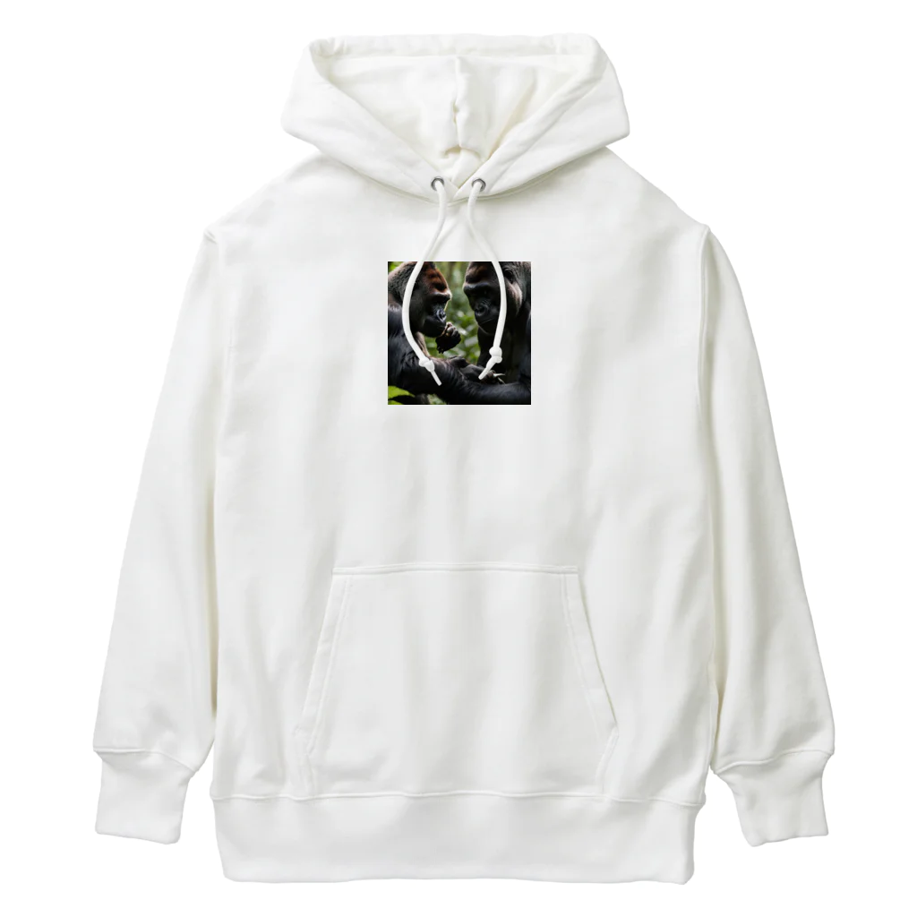 sunday_sataurday_freedayの社交的なゴリラ Heavyweight Hoodie