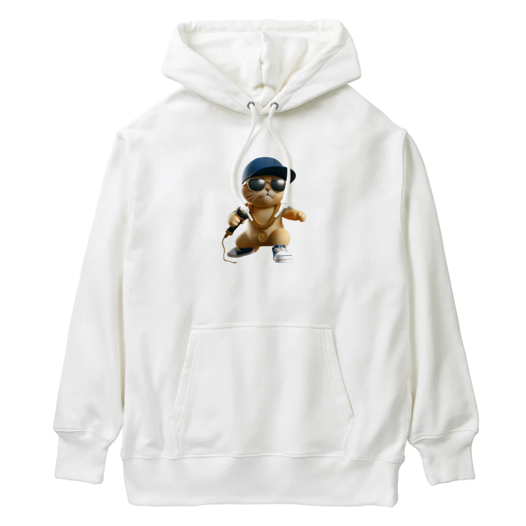 CatCuteClipsのラップ猫 ストリートスタイル Heavyweight Hoodie