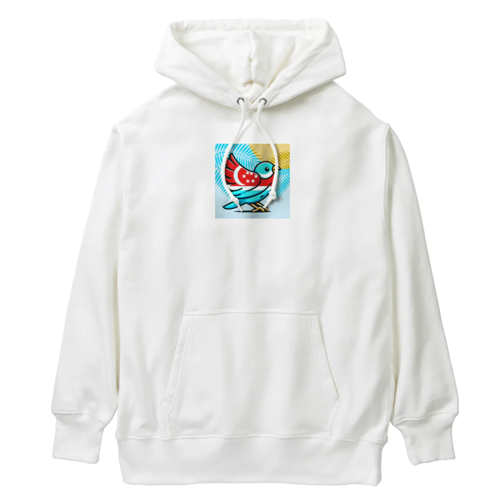 bugisショップの煌めくトロピカルバード🐦️ Heavyweight Hoodie