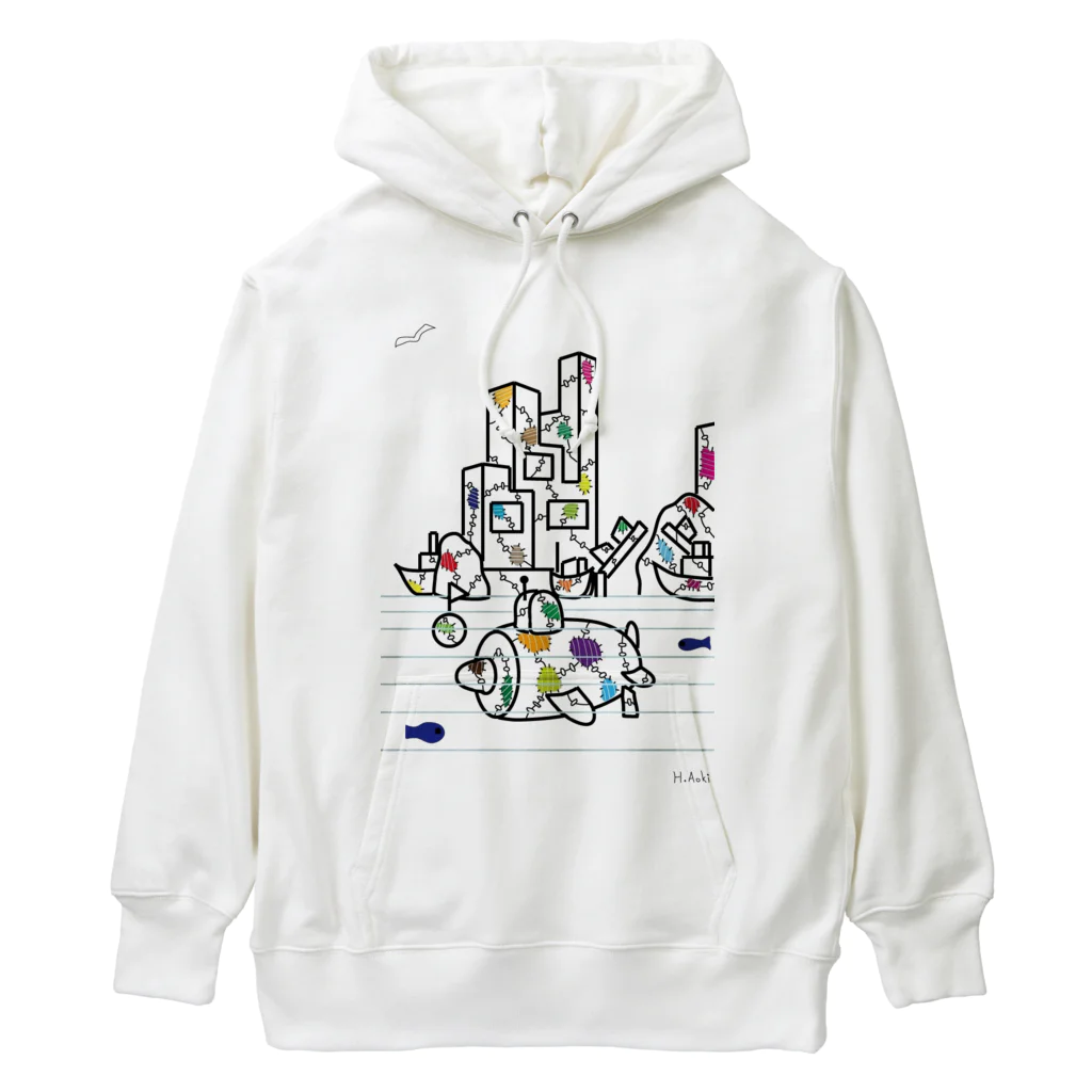 Noedewamaiのボロい潜水艦や港 Heavyweight Hoodie