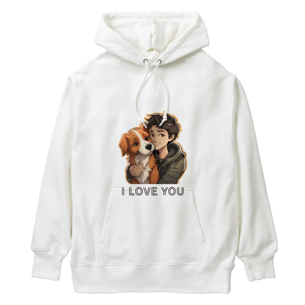 AwagoModeのI LOVE YOU(Dog&Boy) (38) Heavyweight Hoodie