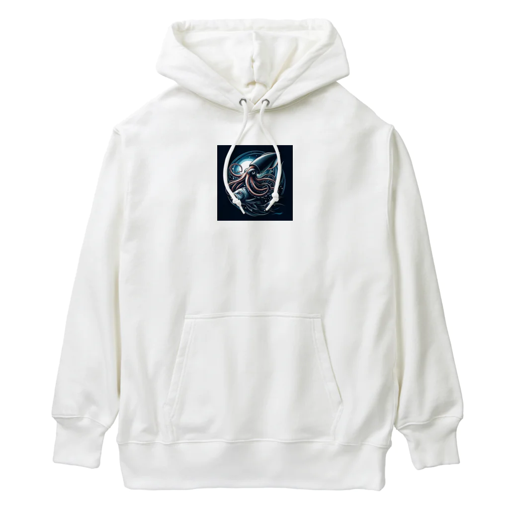 海の幸の捕食する大王イカ Heavyweight Hoodie