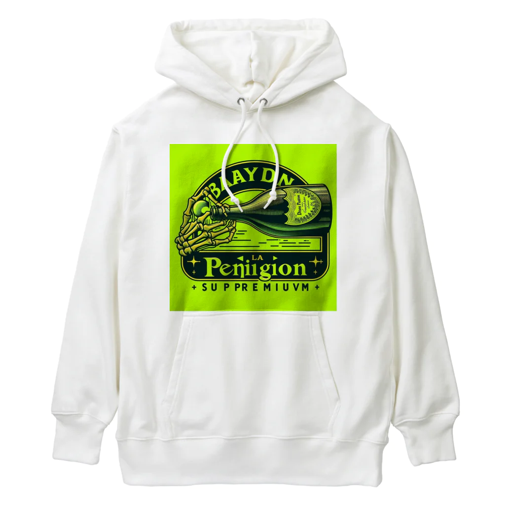 BABYLON  Channel　aiのドンペリ　骸骨　蛍光グリーン Heavyweight Hoodie