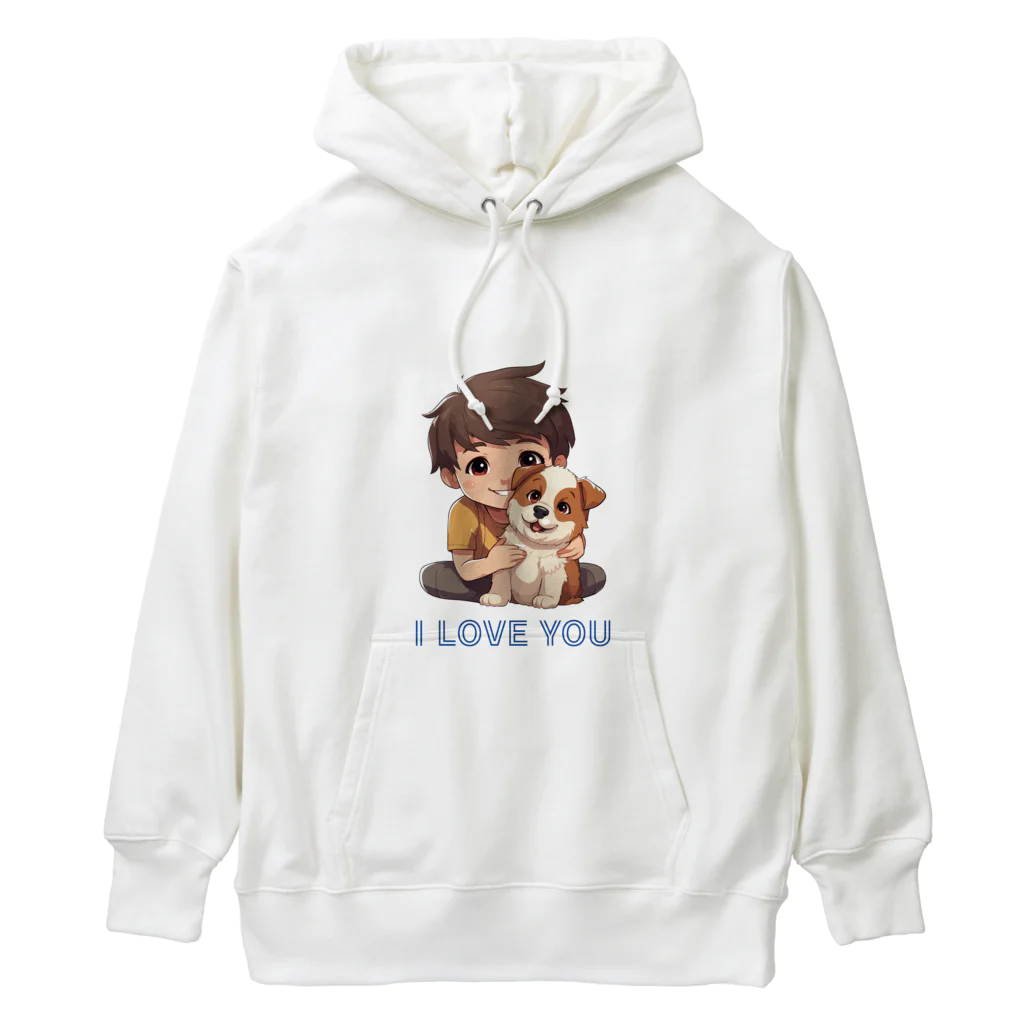 AwagoModeのI LOVE YOU(Dog&Boy) (39) Heavyweight Hoodie