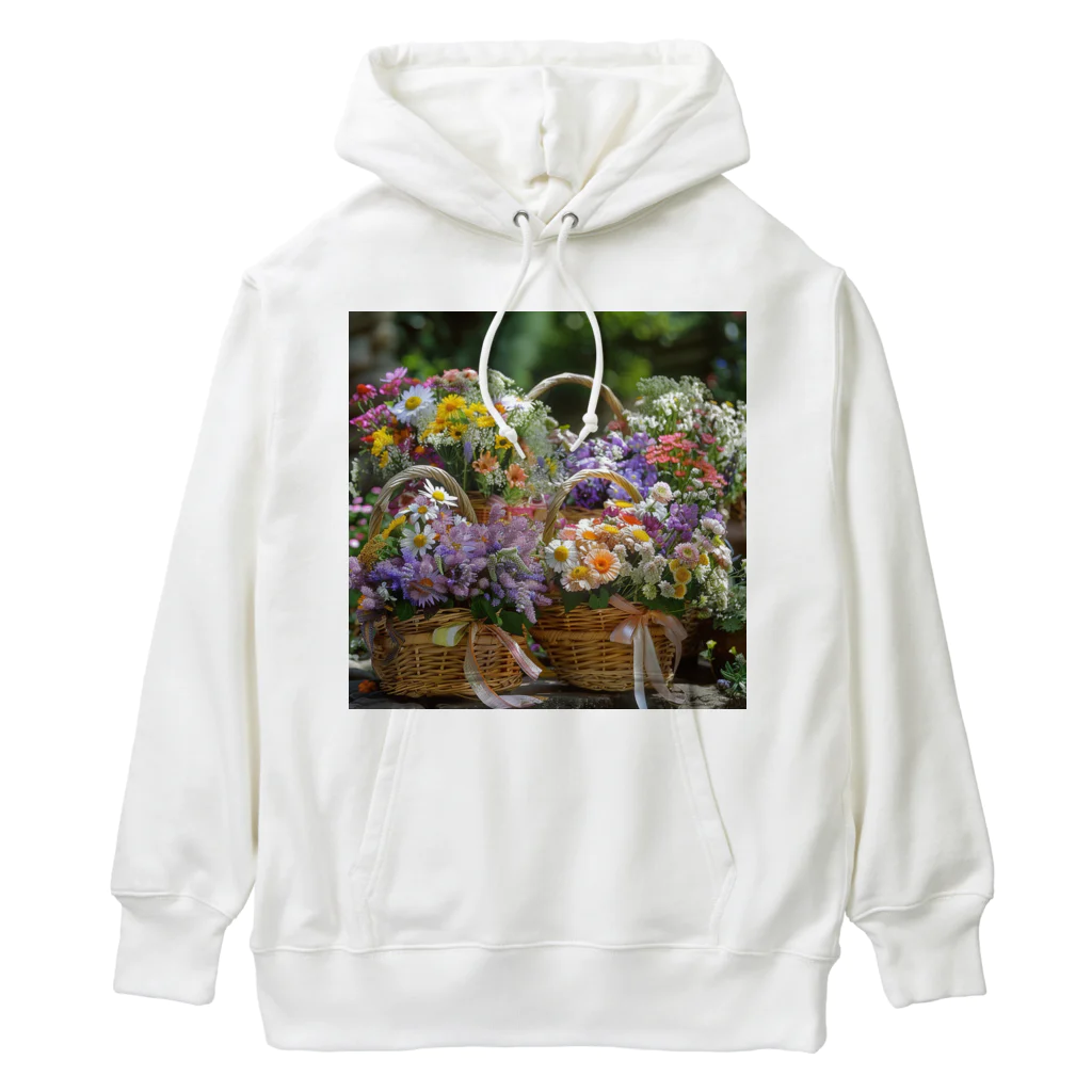 AQUAMETAVERSEの華やかな花が入った花かご　なでしこ1478 Heavyweight Hoodie