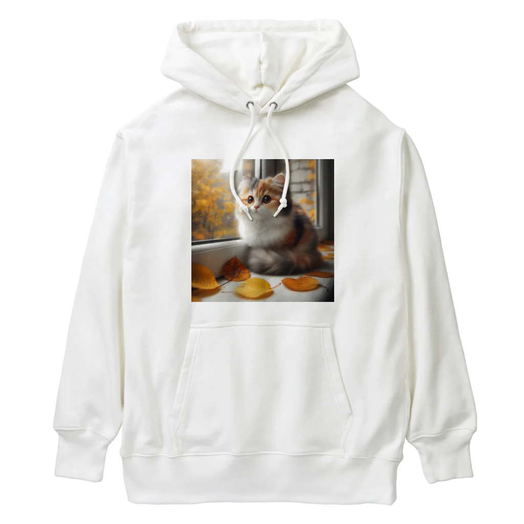 癒しの時間のかわいい三毛猫グッズ Heavyweight Hoodie