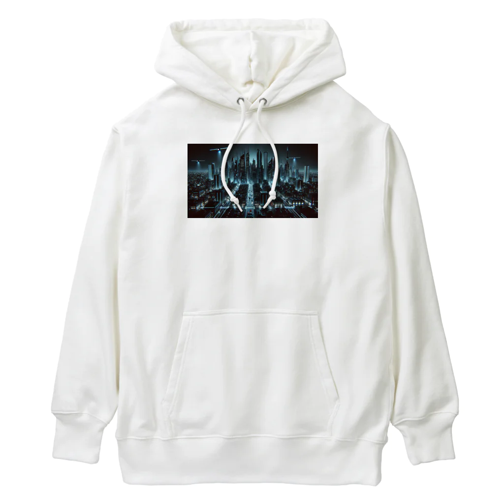 ETOWA_TOWAの未来都市の停電 Heavyweight Hoodie