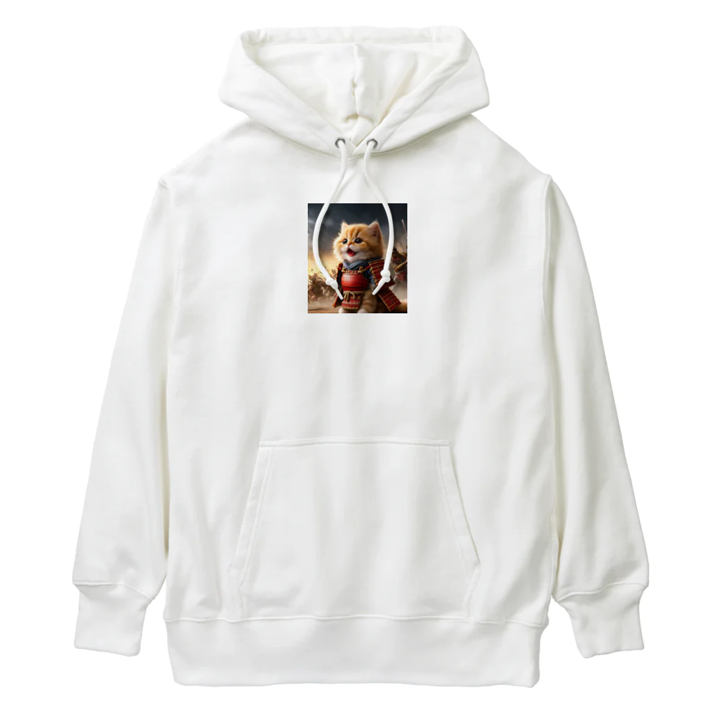 もふもふ日本史の戦ねこ Heavyweight Hoodie