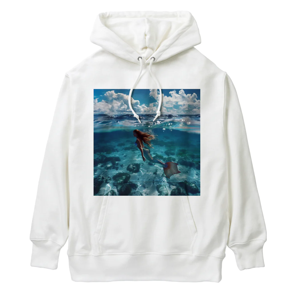 AQUAMETAVERSEのモルジブの大海原で人魚が泳いでいますsanae2074 Heavyweight Hoodie