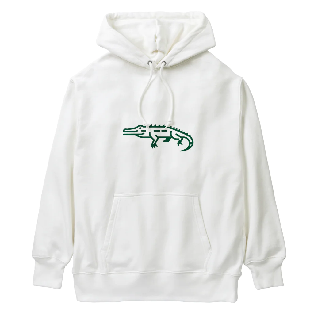 waniwanipanikuの緑のワニ Heavyweight Hoodie