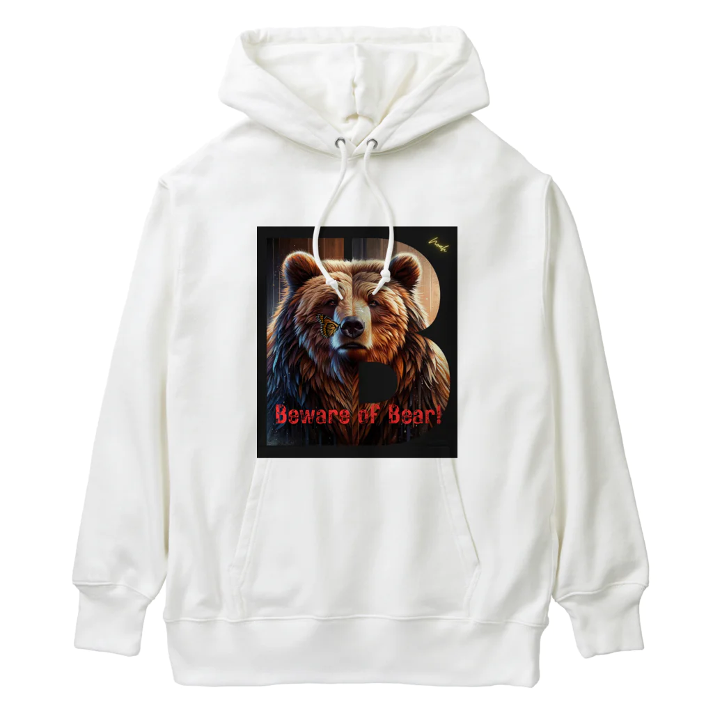 NaturalCanvasのBeware of Bear! Heavyweight Hoodie