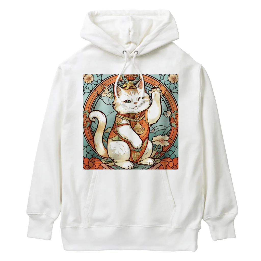 ゆまちゃんの開運雑貨屋さんの集客用子招き猫 Heavyweight Hoodie