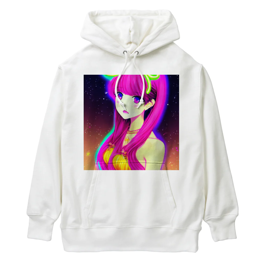 きゅぴきゅぴガールのきゅぴきゅぴ★ピンク髪美人お姉さん Heavyweight Hoodie