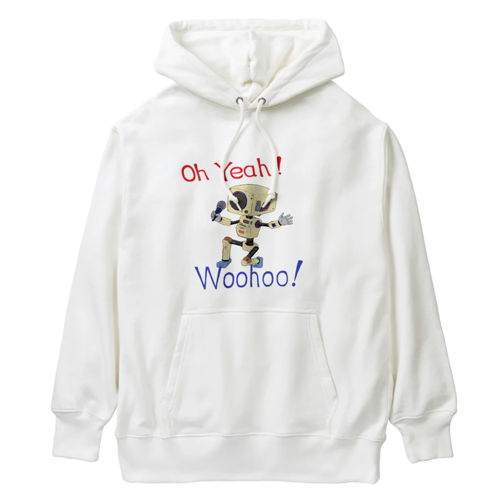 せつらデザイングッズの熱唱ロボ Heavyweight Hoodie