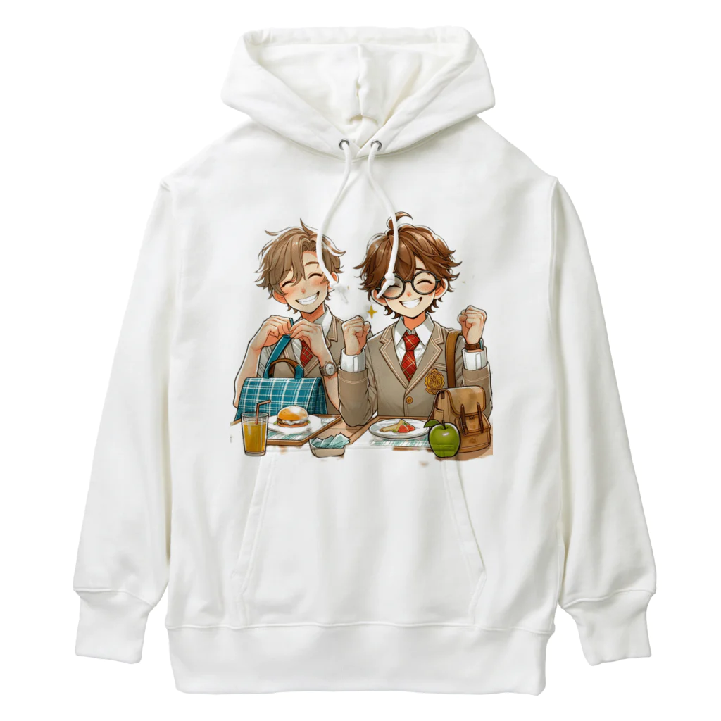 可愛い男の子イラスト販売所　By,keicyanの男の子　中学1年生　ランチタイム Heavyweight Hoodie