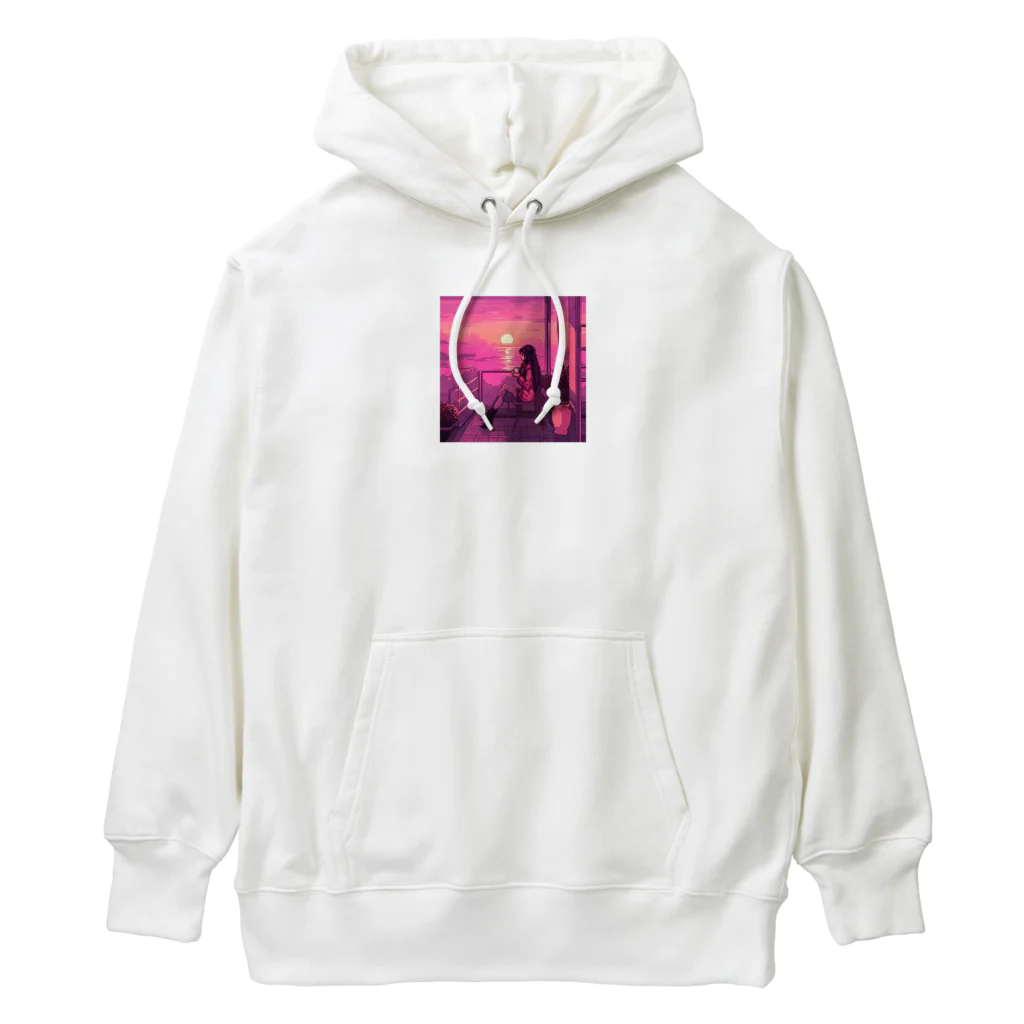 うめ組屋さんの夕焼けガール Heavyweight Hoodie