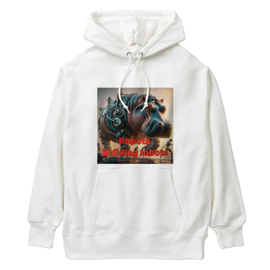 Noah2490のRobots building robots Heavyweight Hoodie