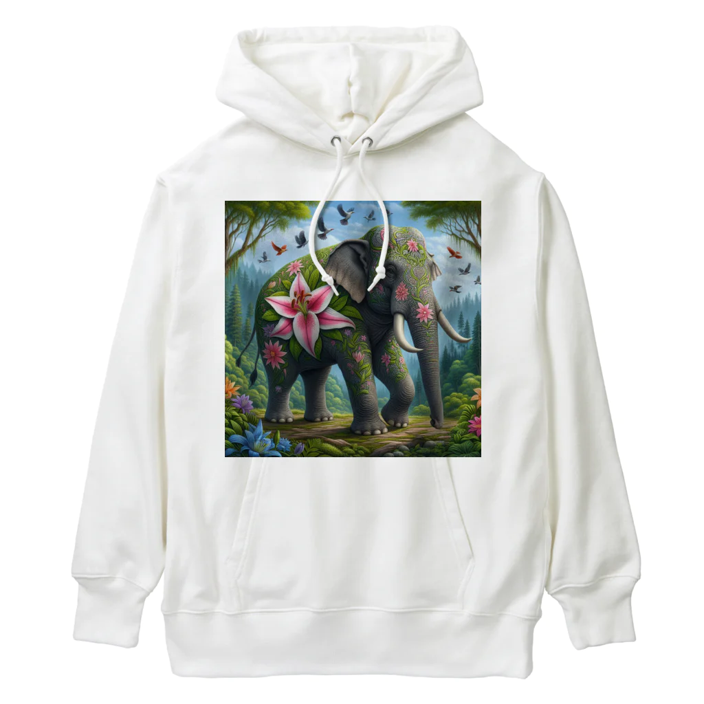 totetunのゆりゆるゾウさん Heavyweight Hoodie