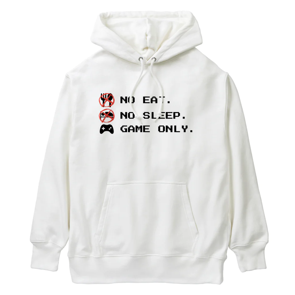 GAME ITEM SHOPのno eat,no sleep,game only Heavyweight Hoodie