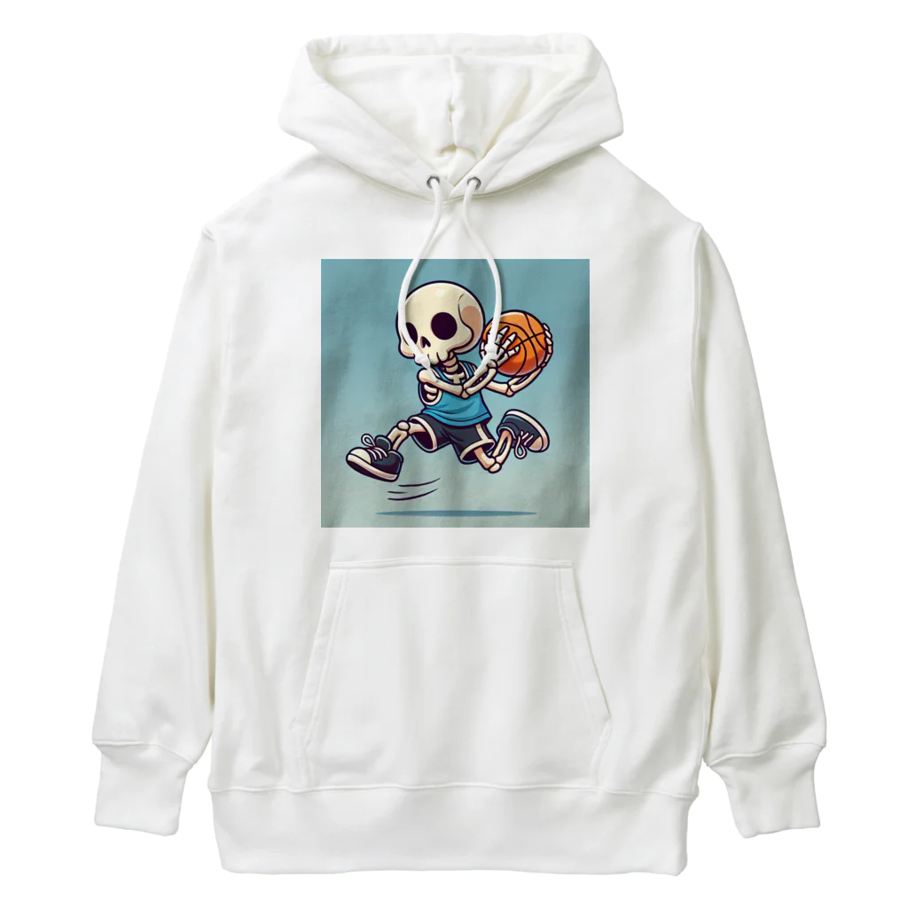Oz techのスカルフープ：ゴーストプレイヤーのダンクショット Heavyweight Hoodie