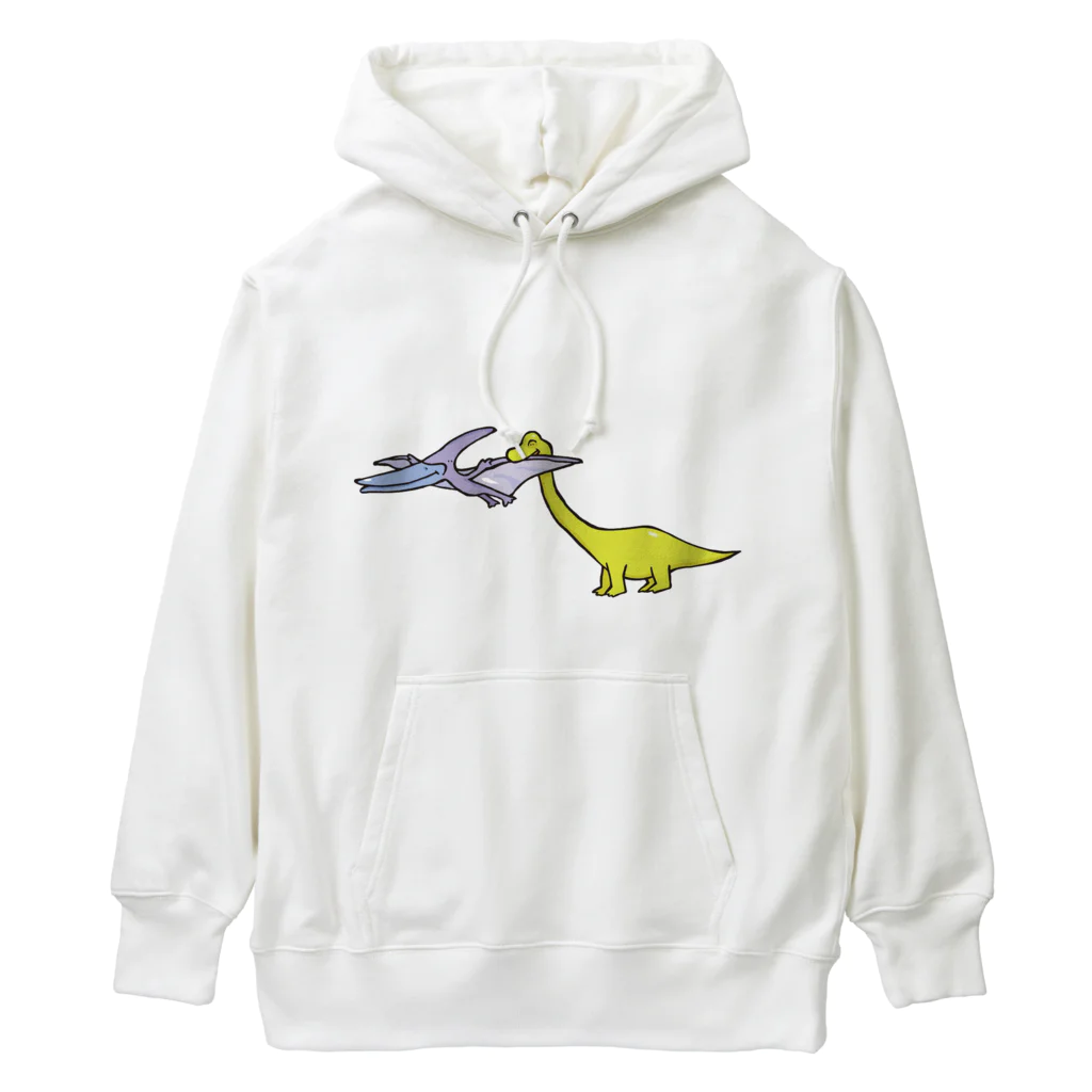 カタオカナオのカムカム恐竜（プテラノドン×ブラキオサウルス） Heavyweight Hoodie