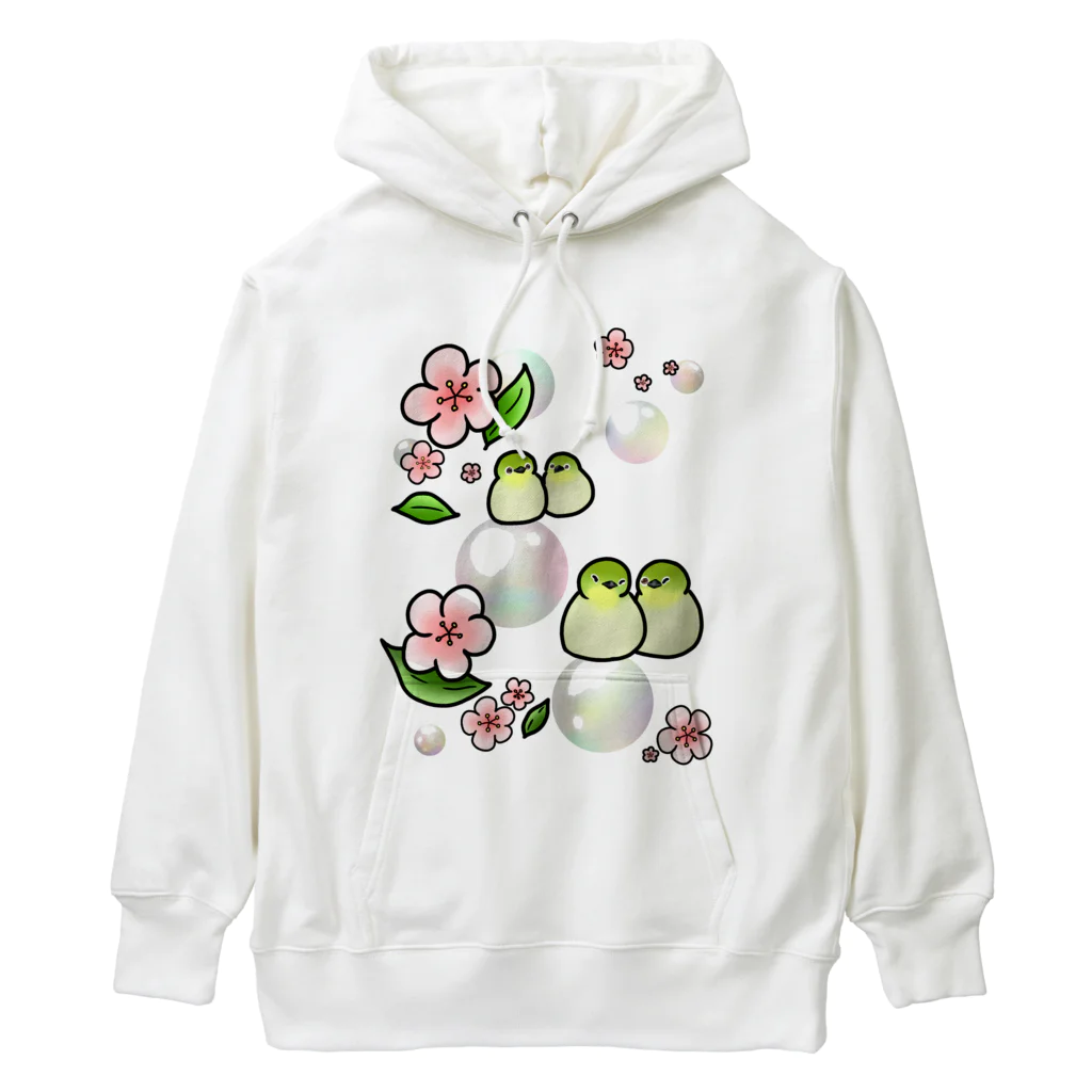 Lily bird（リリーバード）のほわほわメジロ梅 Heavyweight Hoodie