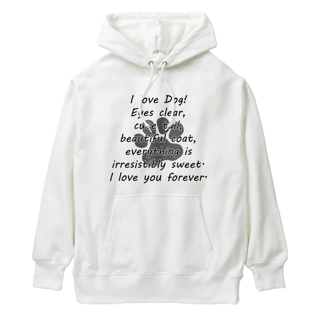 onehappinessのI LOVE DOG 肉球 Heavyweight Hoodie