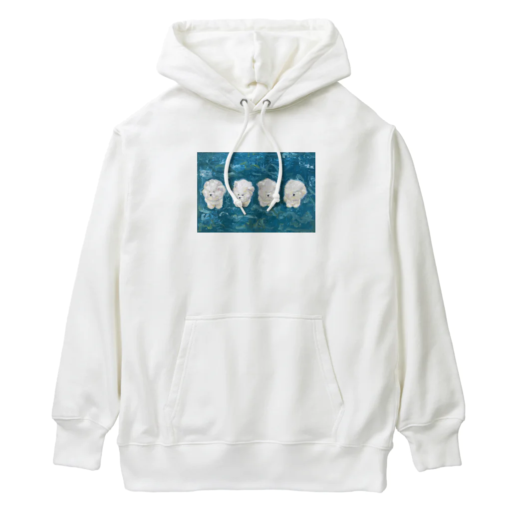 KACHA の暴風犬シリーズ　ビション4カット Heavyweight Hoodie