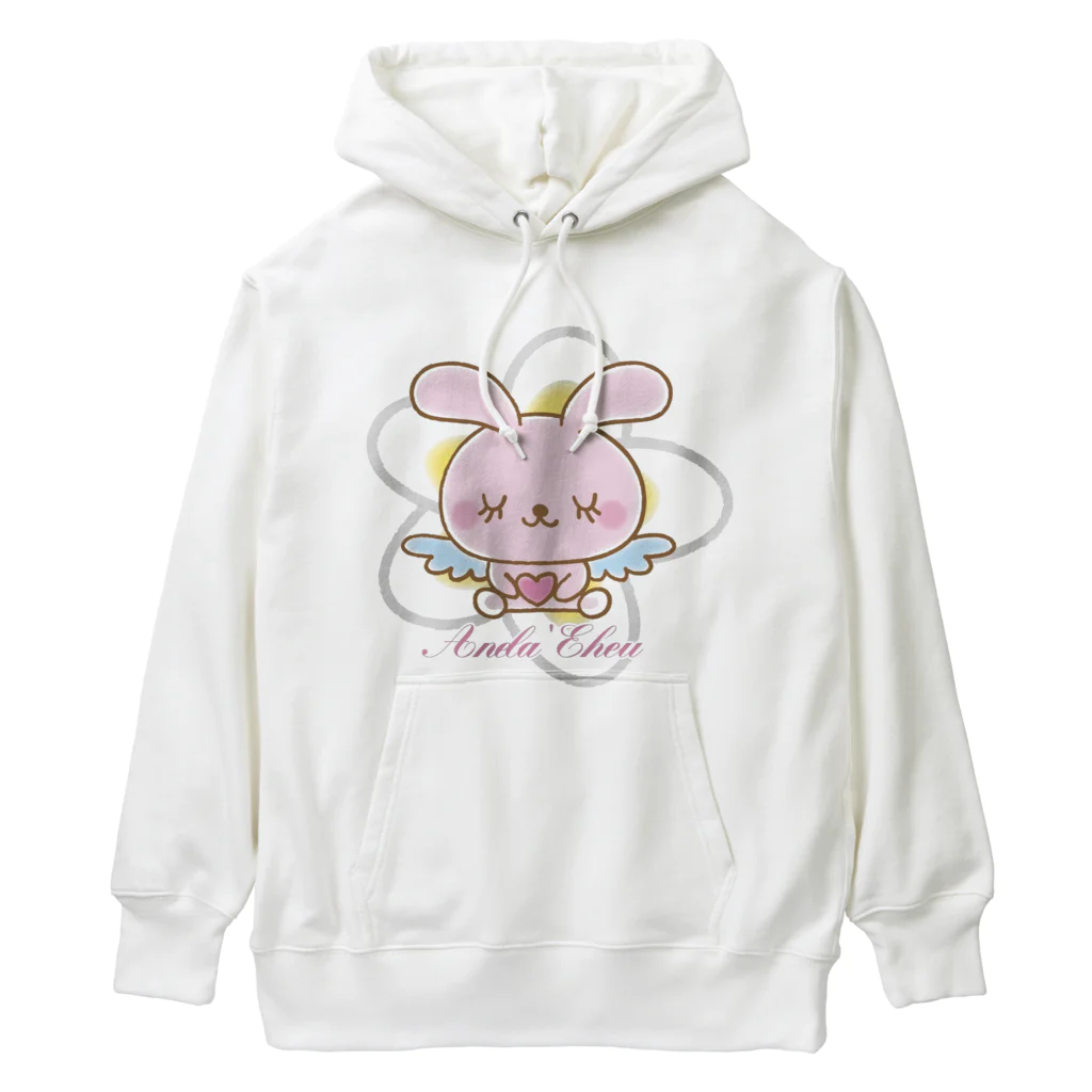 Anela’Eheuの天使のうさぎハピバニちゃん Heavyweight Hoodie