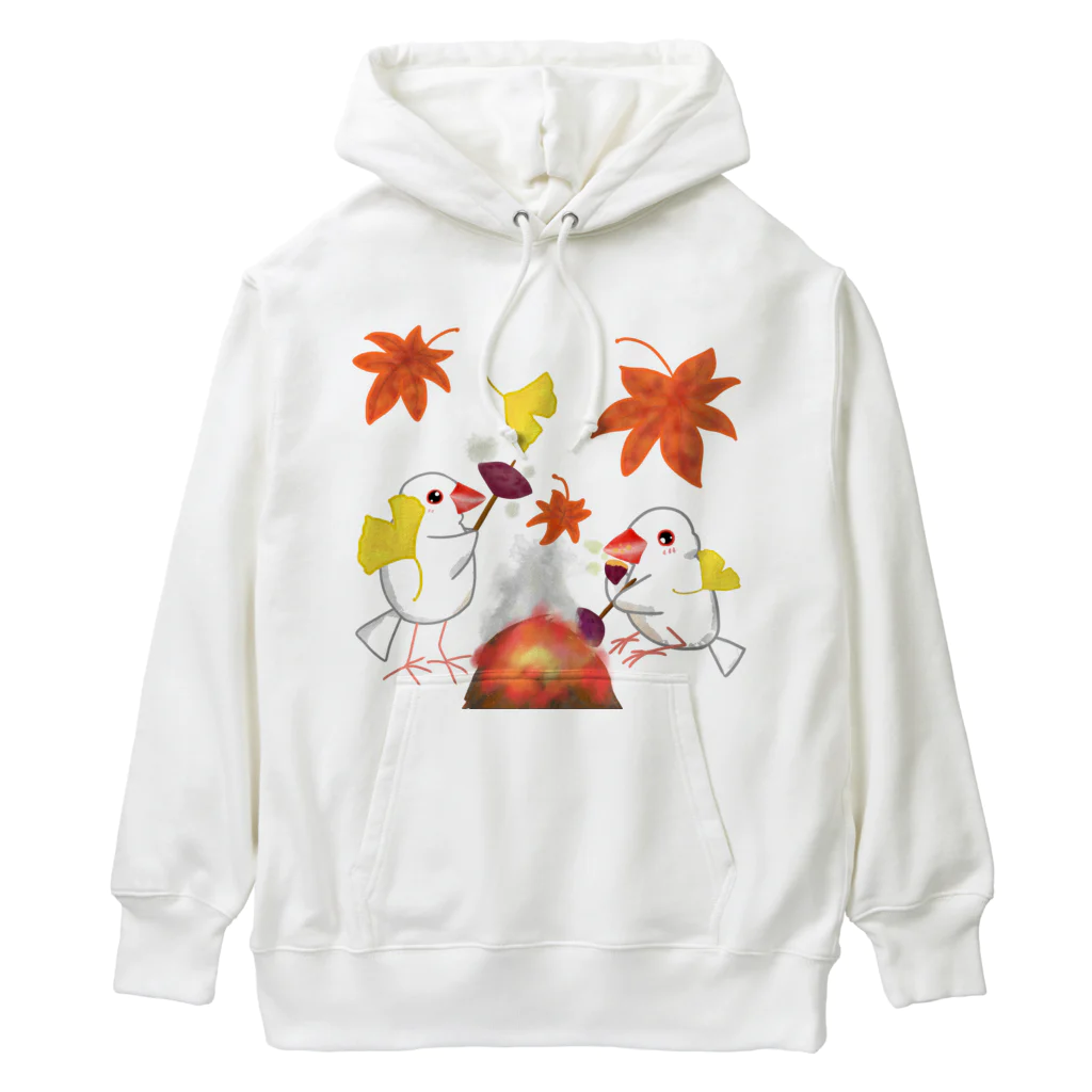 Lily bird（リリーバード）の落ち葉と焼き芋と文鳥ず Heavyweight Hoodie