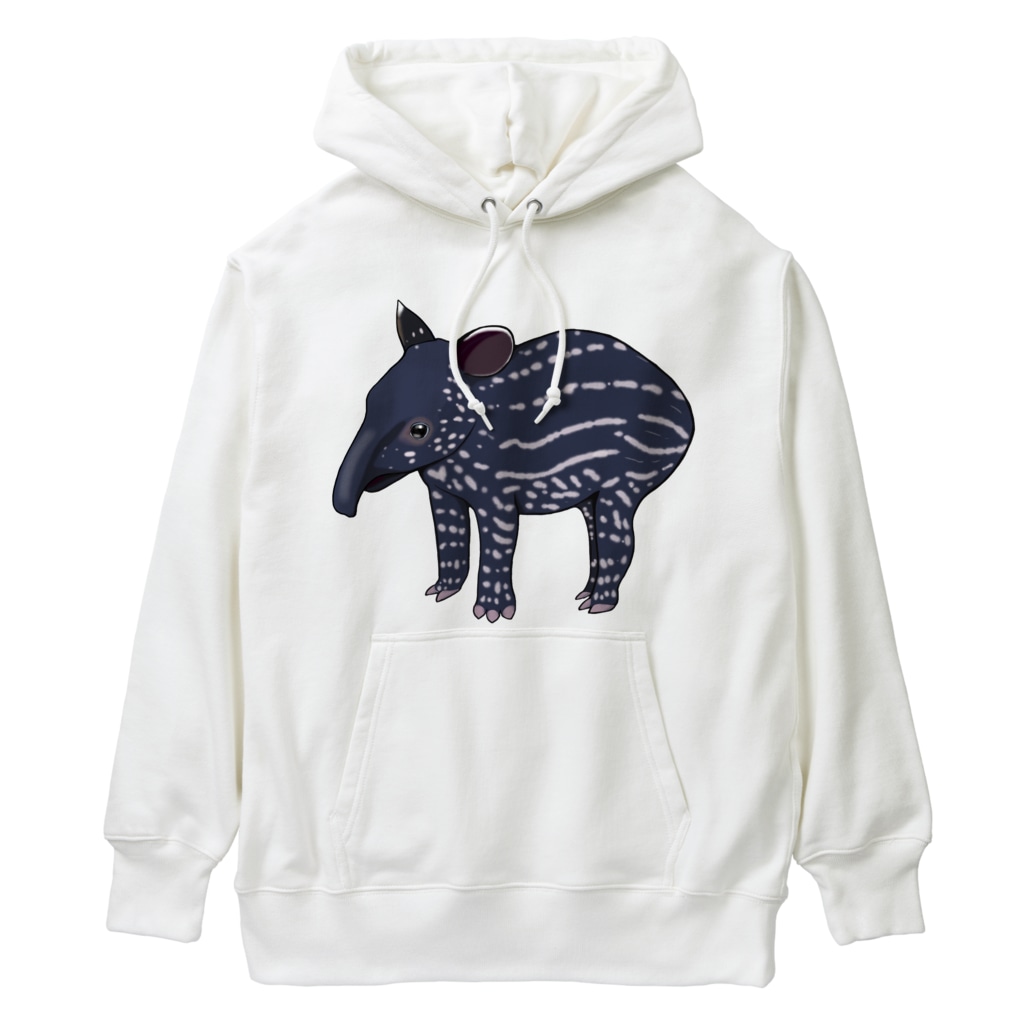 LalaHangeulのマレーバクの子供(文字無し) Heavyweight Hoodie