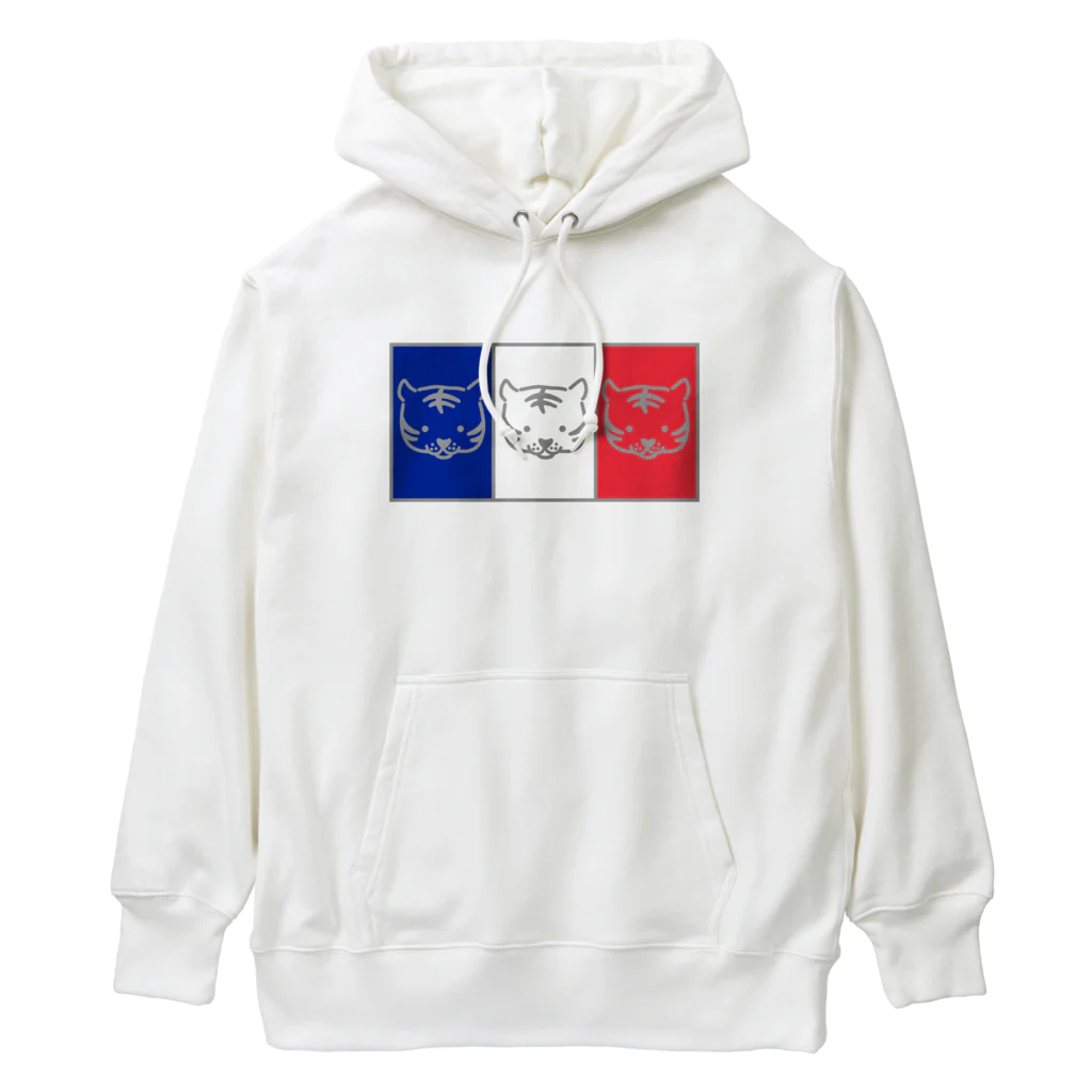 ハナのお店のトリコロールなトラ Heavyweight Hoodie