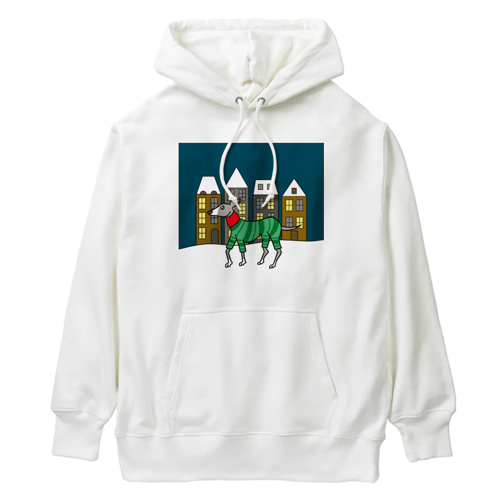 へちまめろんのクリスマスの街とイタグレ Heavyweight Hoodie