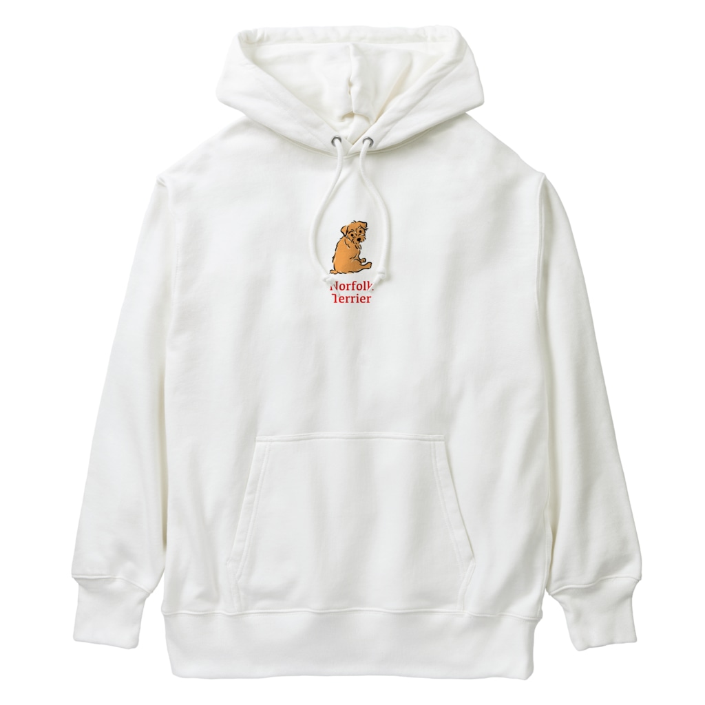 TOMOS-dogのふりむき犬（ドット）レッド Heavyweight Hoodie