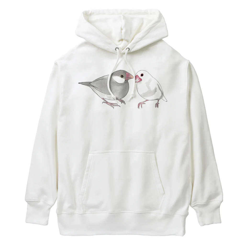 まめるりはことりの幸せ文鳥ちゃん【まめるりはことり】 Heavyweight Hoodie