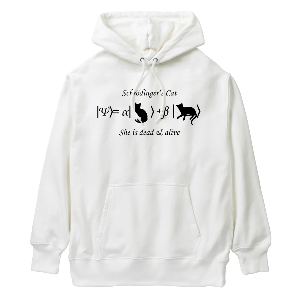 Silvervine Psychedeliqueのシュレーディンガーの猫（黒字） Heavyweight Hoodie