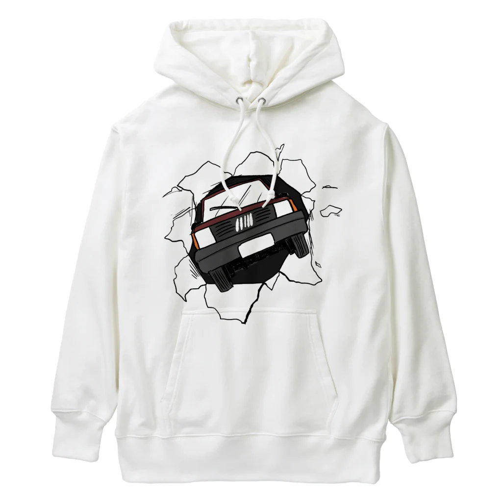 pandaticsのチョコ色のとびだすくるま！ Heavyweight Hoodie