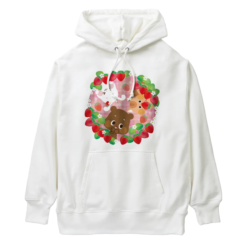 ゆるかわグラデーション＠NonnoDesignLaboのイチゴがいっぱい Heavyweight Hoodie