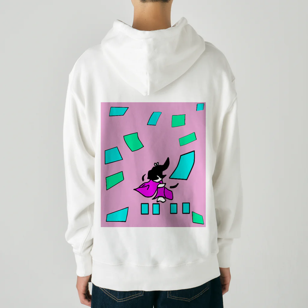 greetenの競技かるた　ピンク Heavyweight Hoodie