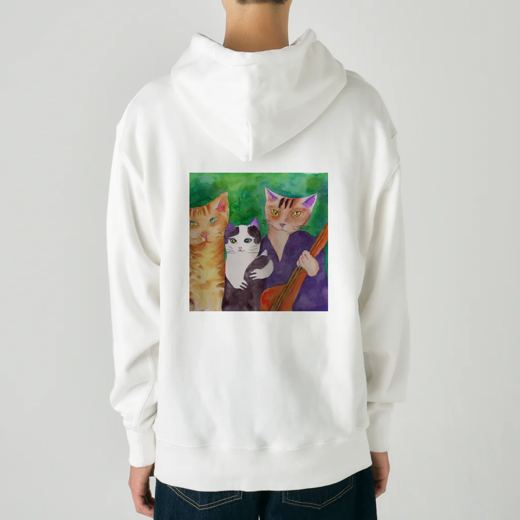 withCatsの森のニャンニャニャーン 旅立ちの朝 Heavyweight Hoodie