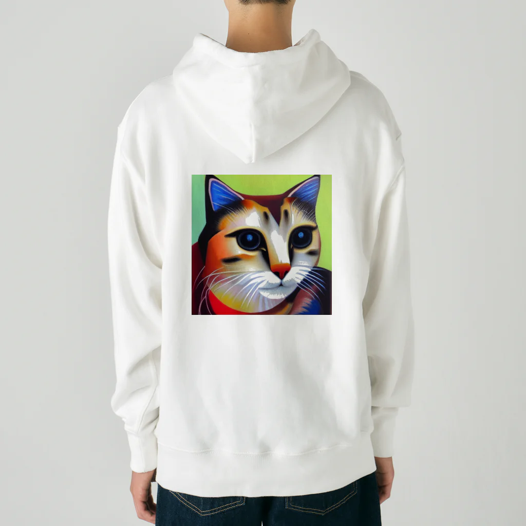 withCatsの真面目すぎてあまりモテないイケメン猫 Heavyweight Hoodie