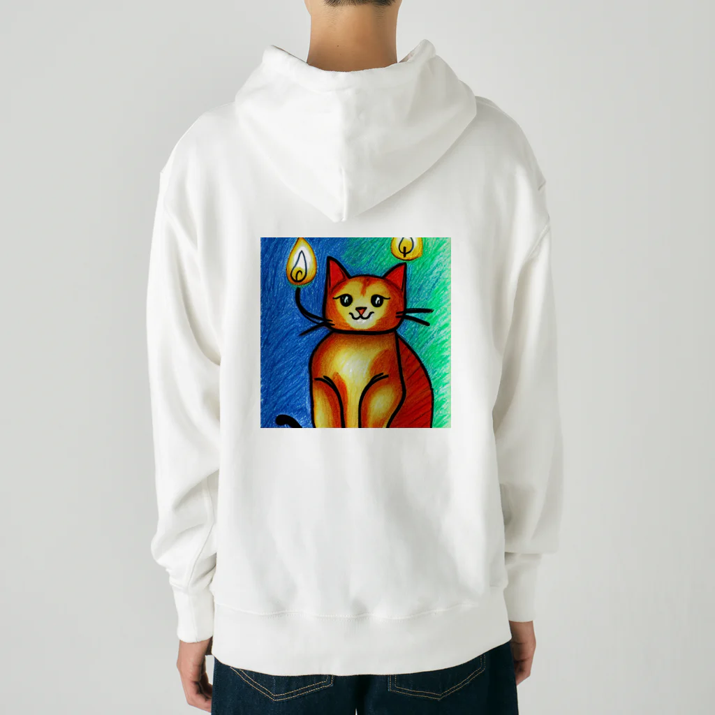 withCatsのモフらないとヒゲが燃える猫 Heavyweight Hoodie