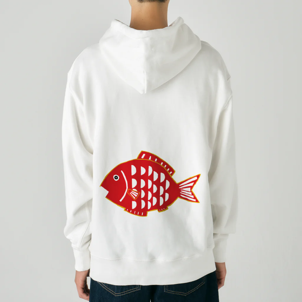 nicomaru111の赤い魚 Heavyweight Hoodie