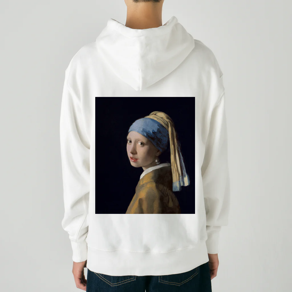 世界美術商店の真珠の耳飾りの少女 / Girl with a Pearl Earring Heavyweight Hoodie