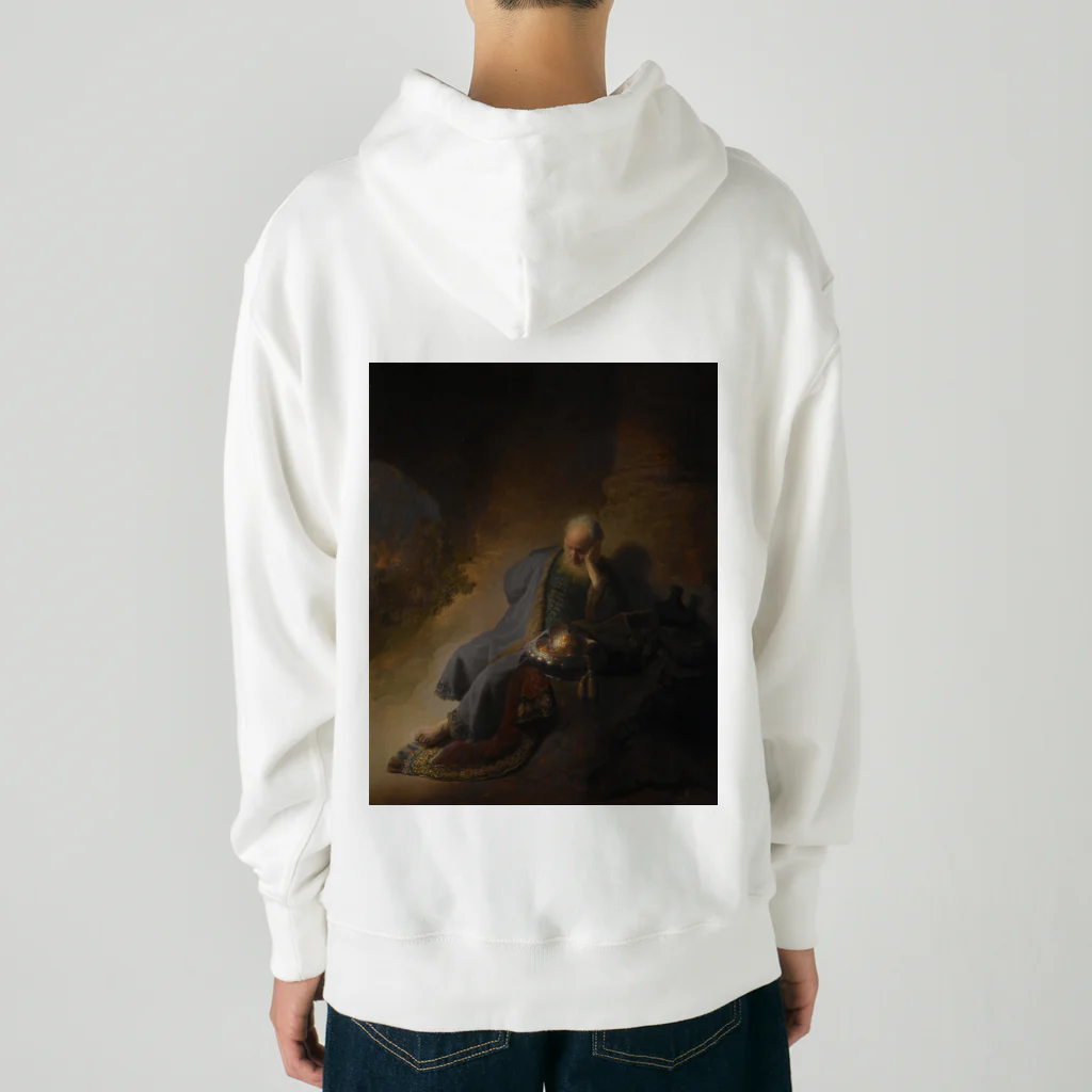 世界美術商店のエルサレムの滅亡を嘆くエレミヤ /  Jeremiah Lamenting the Destruction of Jerusalem Heavyweight Hoodie