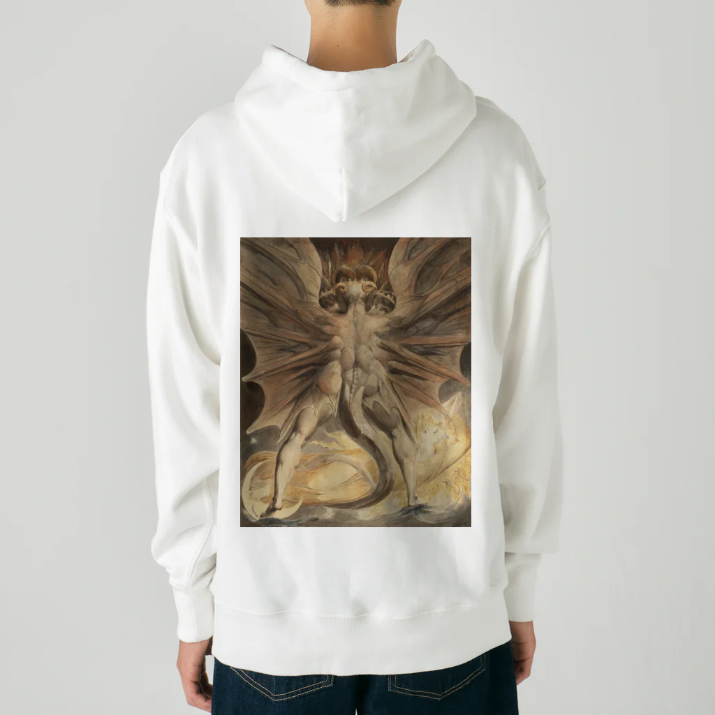 世界美術商店の巨大な赤い龍と太陽を着た女 / Great Red Dragon and the Woman Clothed with the Sun Heavyweight Hoodie