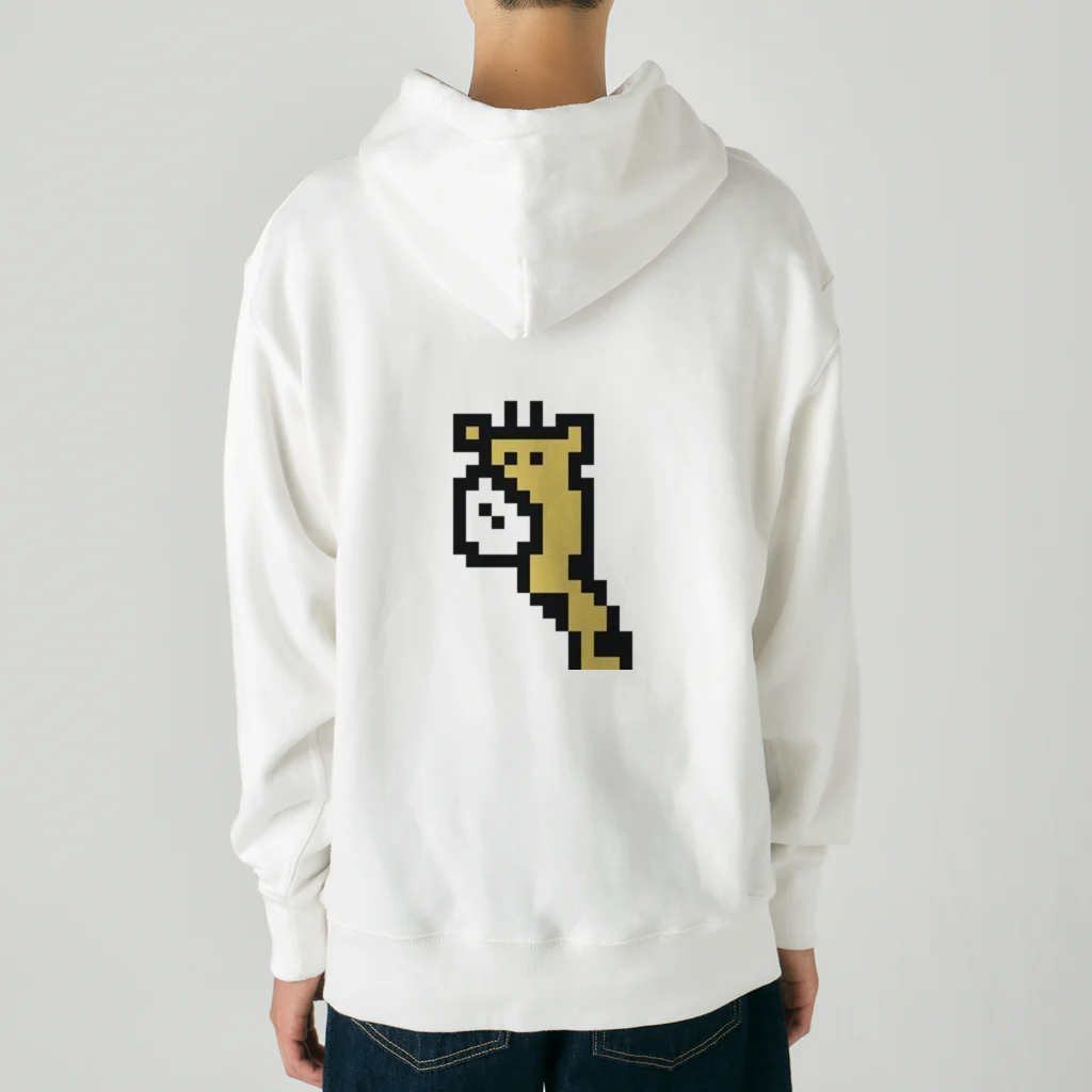 kitakitar-dotto-musium-ruruのドット絵キリン Heavyweight Hoodie