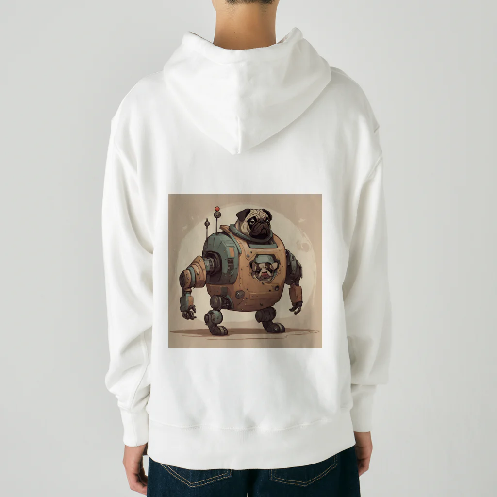 PUGおやじのロボパグ出動 Heavyweight Hoodie