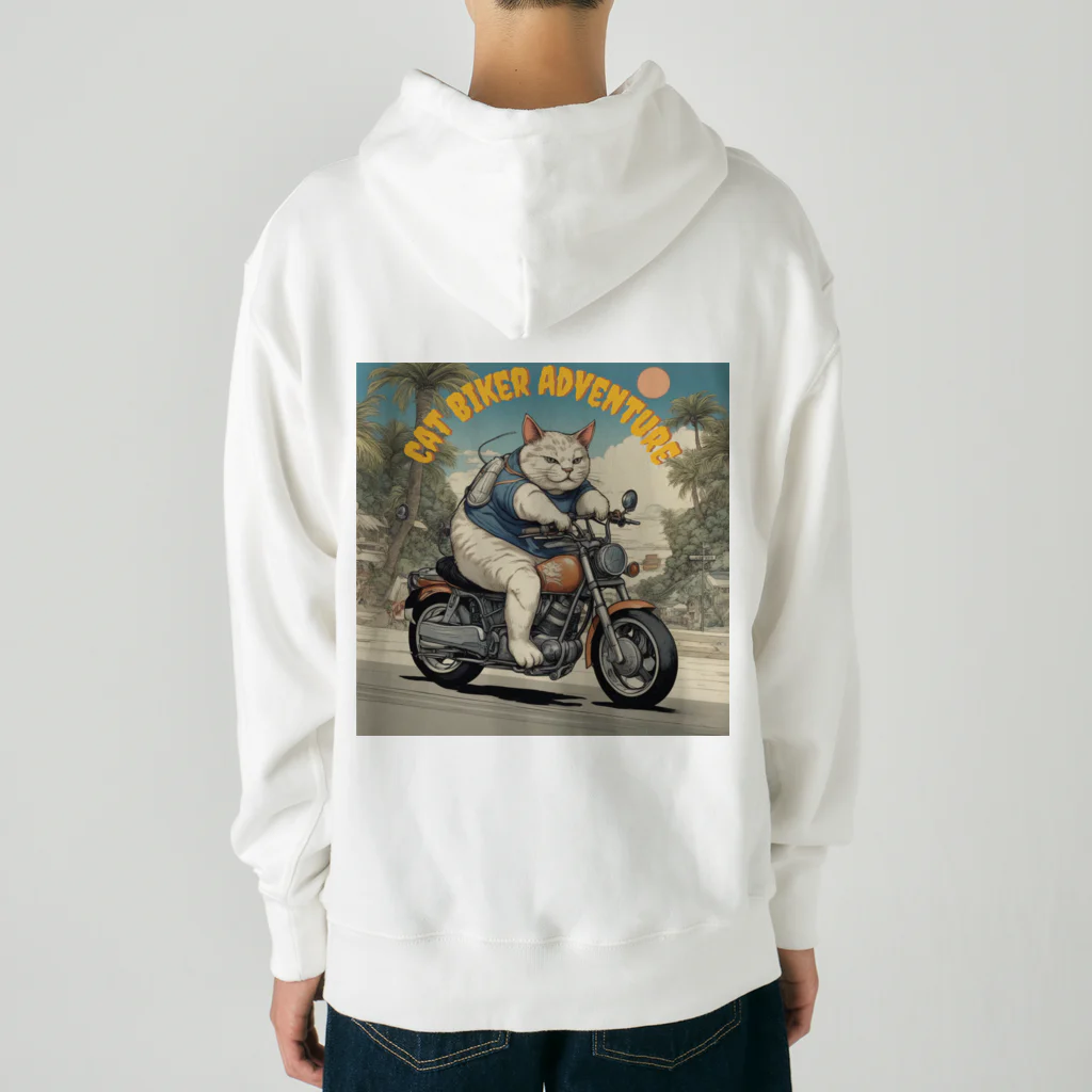 NECOSUIのキャットバイカー Heavyweight Hoodie