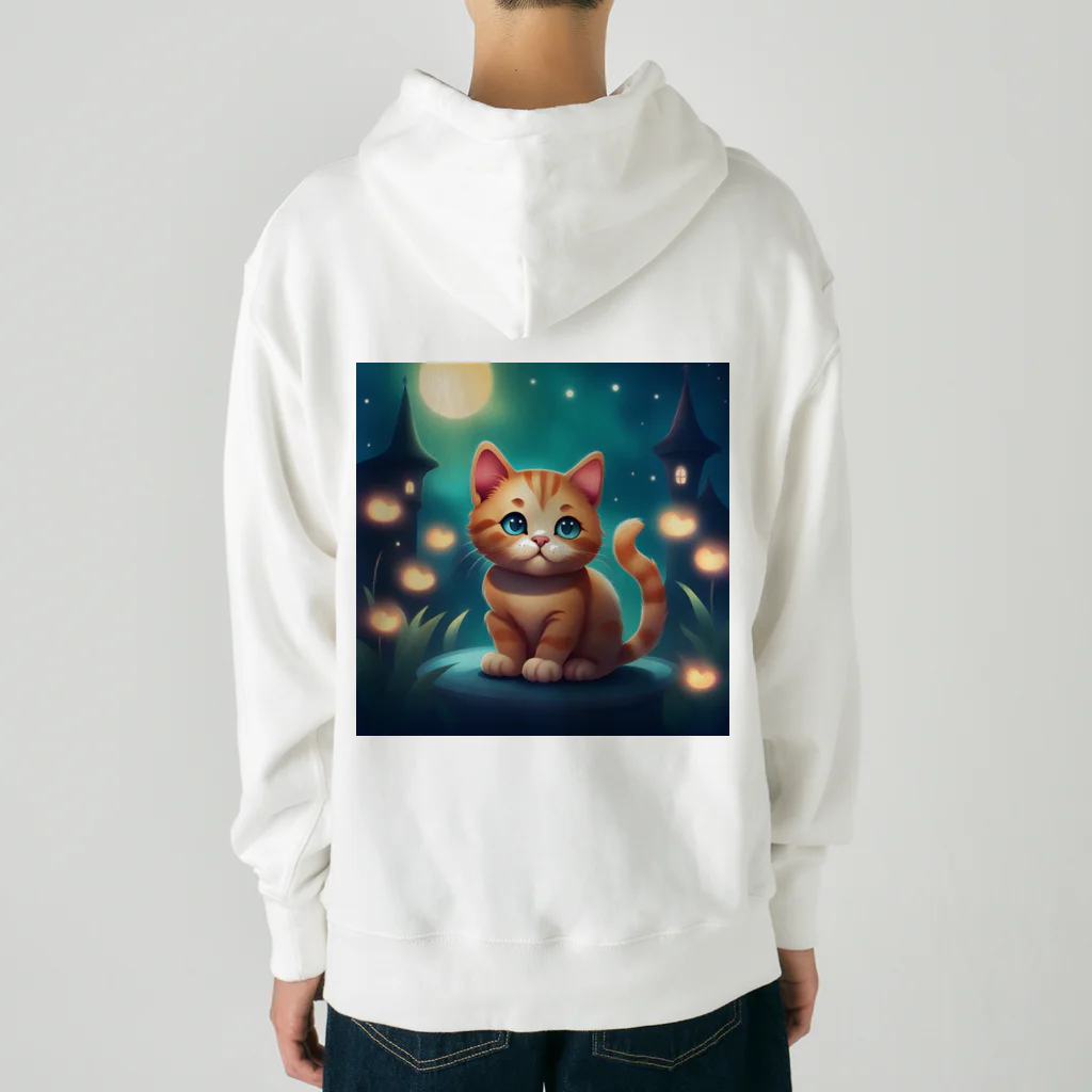 春乃遊羽アイディアイラストショップの可愛い猫のイラスト Heavyweight Hoodie